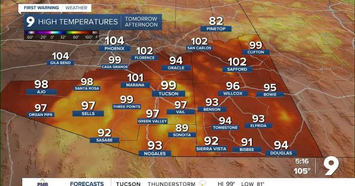 Lower temperatures and strong chances of rain coming this week