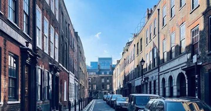 The narrow Georgian street left unchanged because it’s used in so many films