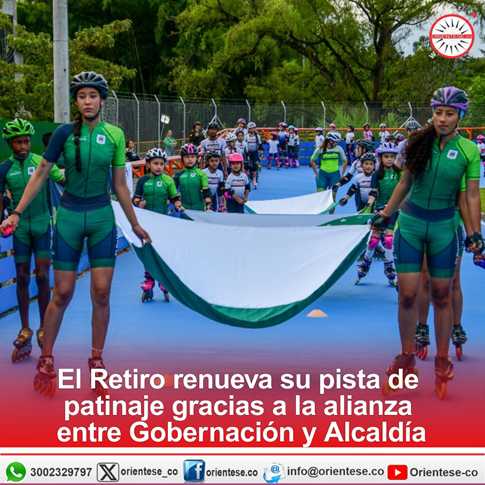 El Retiro renueva su pista de patinaje gracias a la alianza entre Gobernación y Alcaldía