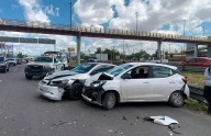 Carambola en carretera a México deja un lesionado y daños materiales cuantiosos