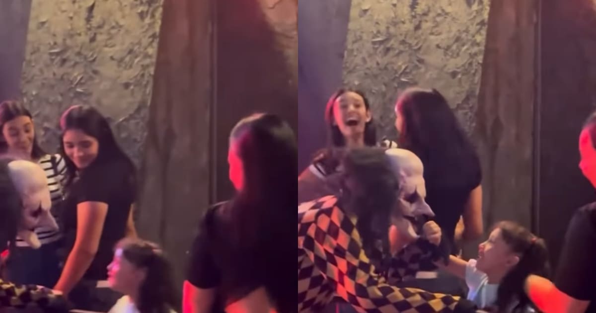 Los niños de ahora ya no le temen a nada: niña se viraliza por jalarle la nariz al payaso de la Casa del Terror