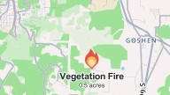Vegetation fire reported on Scharen Road in Eugene