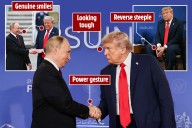 Alpha males, ‘genuine’ smiles & power gestures…Trump & Putin’s body language dissected as they try out macho each other