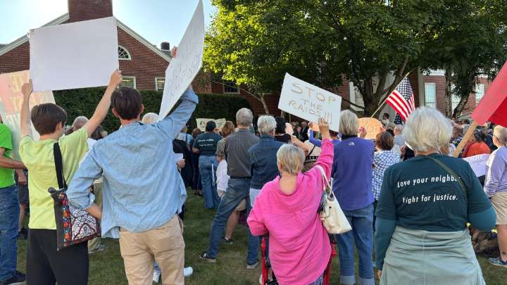 Faith leaders hold vigil in solidarity with workers detained by ICE in Newington