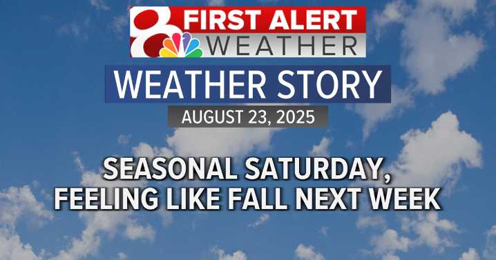 Forecast: Seasonal Saturday followed by a big cool down next week