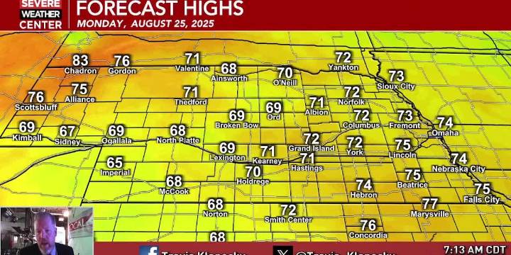 August ends with some wonderful temperatures, while decent rain chances hold off until the very end of the month