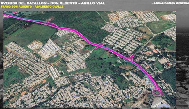 Gobierno del alcalde Ernesto Orozco adjudicó proyecto de pavimentación para la vía Batallón La Popa