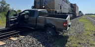 Train strikes pickup in Merrick County; no injuries reported