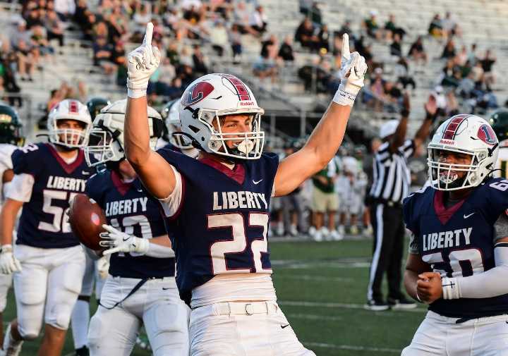 Liberty football pulls away from Central Catholic in 2nd half of home win