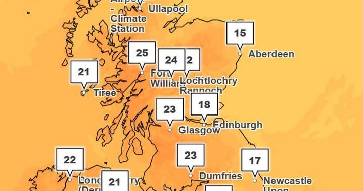 Last day Scotland will see warm weather before heatwave turns to 600