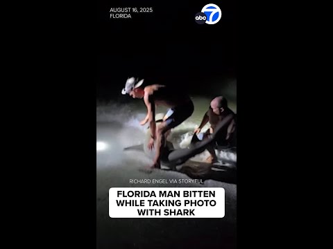 Florida man bitten while taking photo with shark