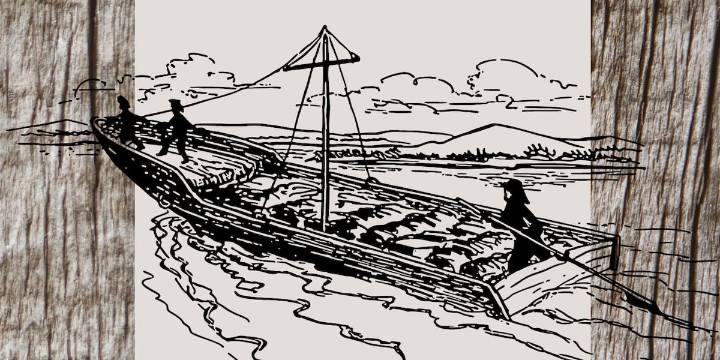 The ‘Abraham’ Flatboat arrives in Tell City ahead of ribbon cutting