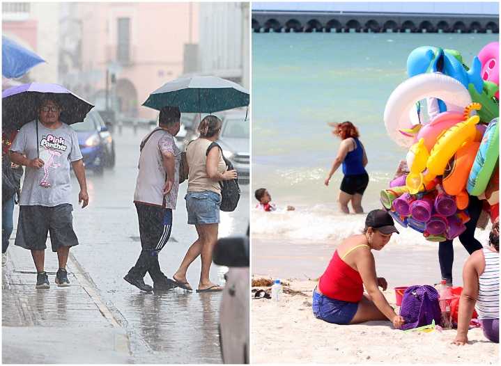 Clima en Yucatán: lluvias y calor extremo en el penúltimo fin de semana de vacaciones