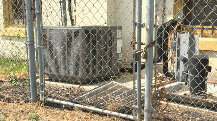 Parishioners react after AC unit is stolen from west