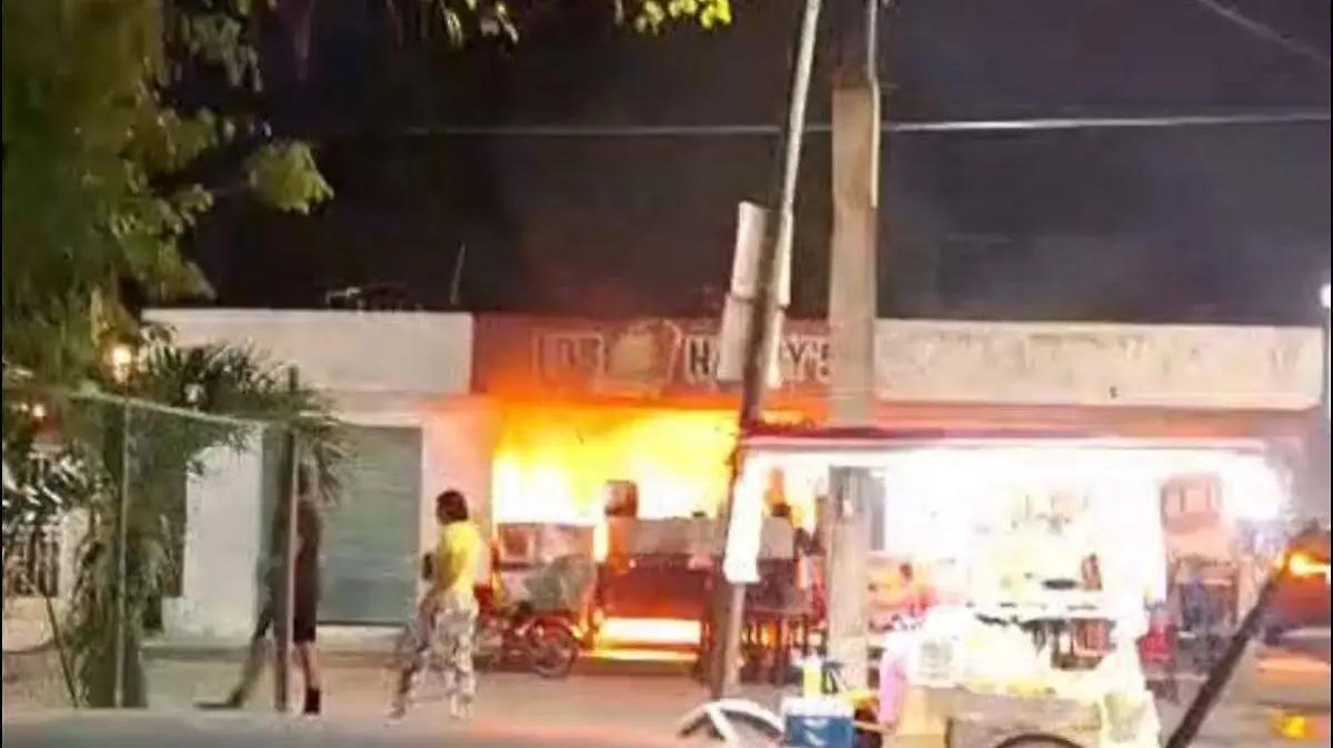 Incendio consume taquería en Altamira: el siniestro fue en la colonia Serapio Venegas