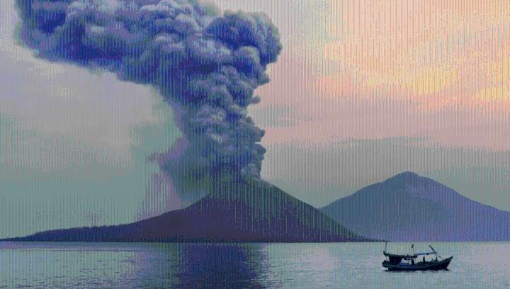 The 1883 Krakatau Eruption Turned The Skies Red, The Sunsets Green, And Moon Blue