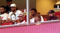 Taylor Swift joins fiancé Travis Kelce at Husker
