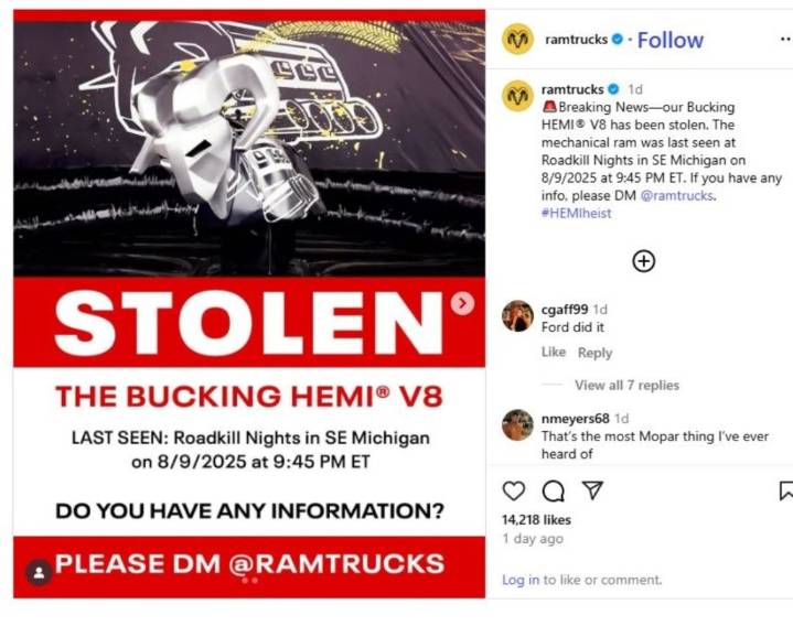 Oakland County sheriff calls ‘bull’ on stolen thrill