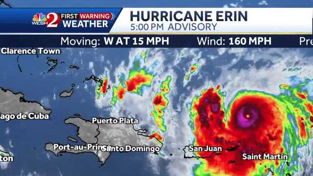 Hurricane Erin makes history with rapid rise to Category 5
