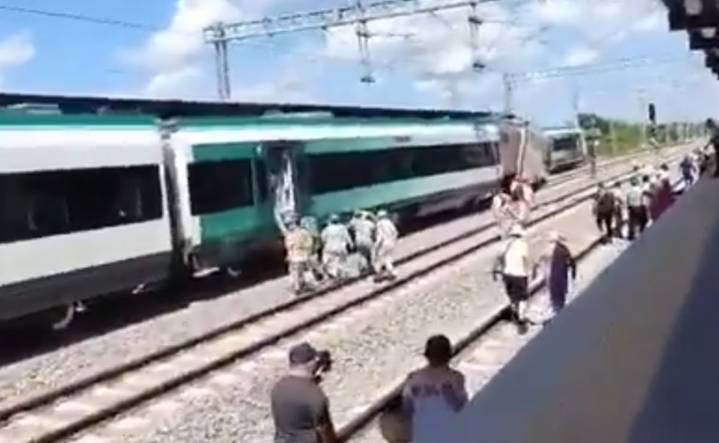 "Nos chocó otro tren"; usuarios relatan cómo ocurrió el descarrilamiento del Tren Maya en Izamal, Yucatán
