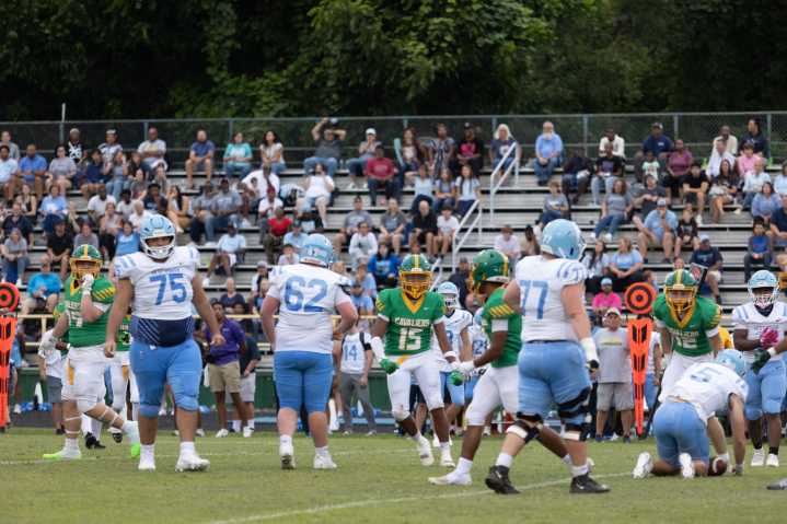 High school football: West has 620 pounds on left side
