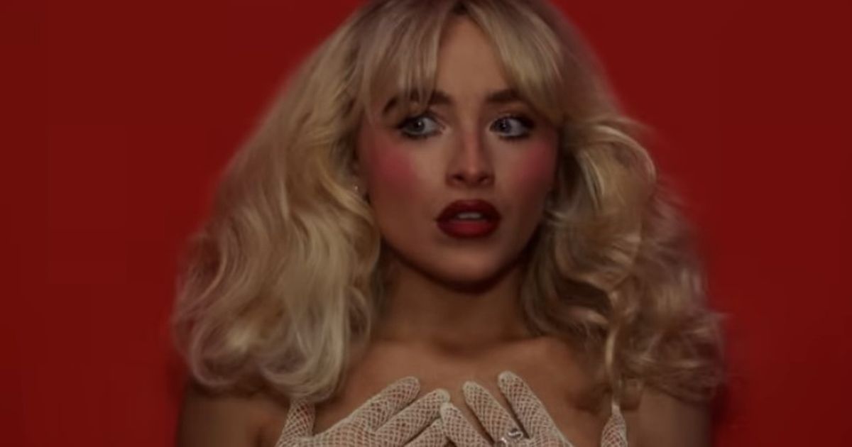 Sabrina Carpenter strips to tiny lace lingerie as she debuts very raunchy new song