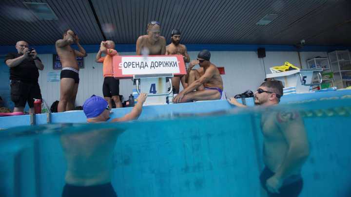 Ukrainian war veterans swim the Bosphorus strait in a triumph over their war injuries