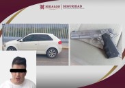 Atrapan a presunto asesino durante persecución en Pachuca