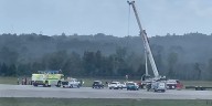 WATCH: Columbia Metropolitan Airport flights on hold after plane disabled on runway