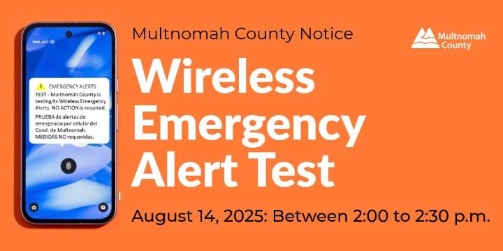 Multnomah County to test emergency alert system Thursday