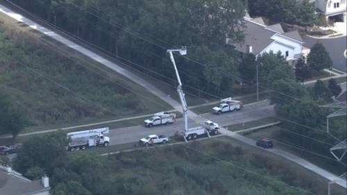 Thousands in Wheaton, Carol Stream, Winfield and Hanover Park without power after communication tower falls on power lines: ComEd