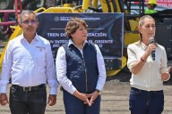 Claudia Sheinbaum y Delfina Gómez dan banderazo a rehabilitación de carreteras en el Oriente del Edomex