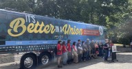 Local union members rally with national pro