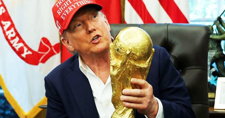 Donald Trump Flaunts Solid Gold FIFA World Cup Trophy He Begged to Keep