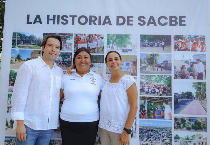 Vecinos Sacbé invitan a Ana Paty a colocar la primera piedra de capilla