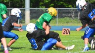 WATCH: Inland Lakes football defense makes stop during scrimmage against Engadine