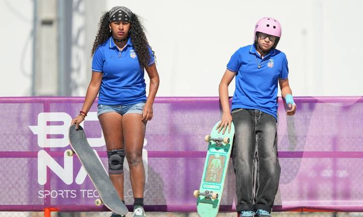 Vianez Morales y Esmeralda Butler van a la final del ‘skateboard street’ de Asunción 2025