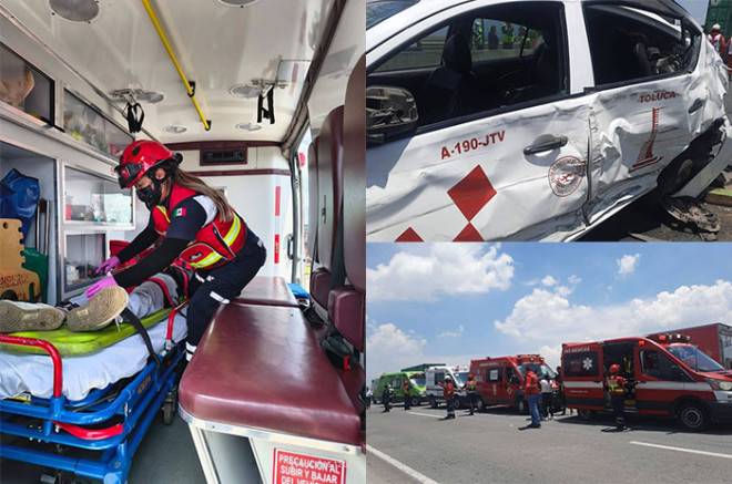 Megacarambola en el Libramiento Bicentenario: 12 vehículos involucrados y 10 lesionados