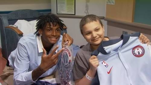 Good Sports: NBA player AJ Johnson visits Valley Children's Hospital