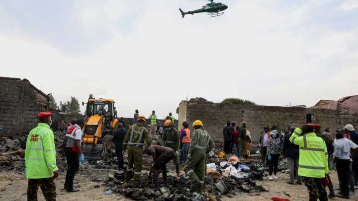 Plane crash in Kenya kills at least 6 after charity's medical jet smashes into neighbourhood and erupts in fireball