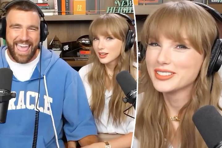 Taylor Swift cozies up to Travis Kelce and trolls 'male sports fans' in 'New Heights' preview