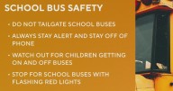 Safety tips to remember when near a school bus on the road