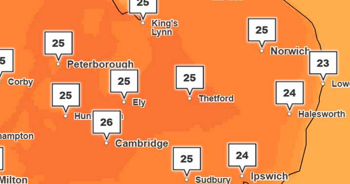 Met Office confirms if an official heatwave is possible in Cambridgeshire next week