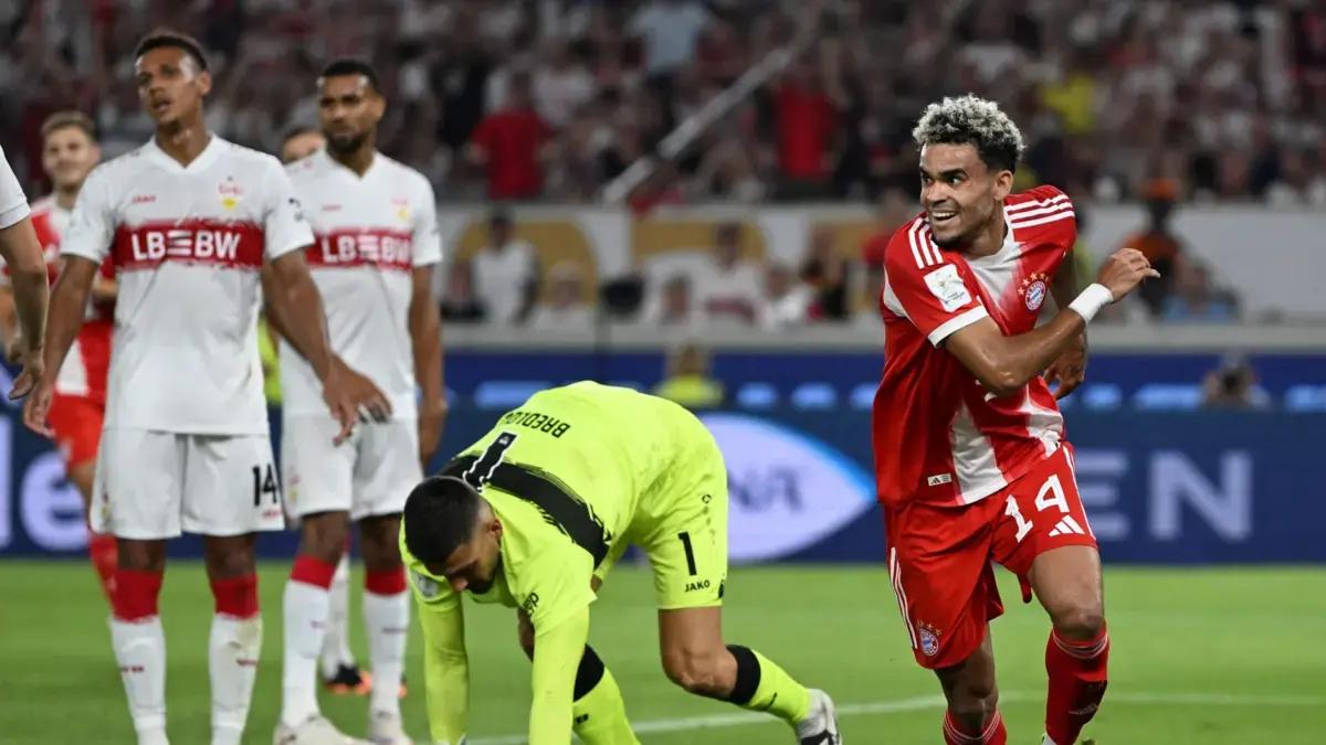 Luis Díaz anotó el gol del primer título oficial del Bayern en la temporada: es campeón de la Supercopa de Alemania tras vencer al Stuttgart