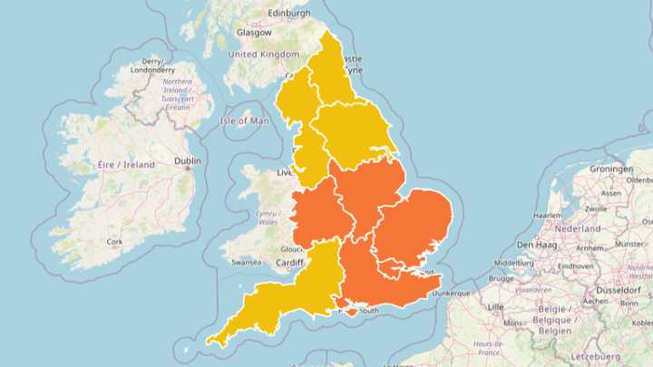 UK weather: Amber heat health alert issued for large parts of England