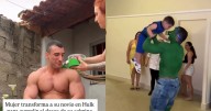‘Ya se ganó a toda la familia fácil’: mujer pinta de verde a su novio para convertirlo en Hulk en la fiesta de su sobrino