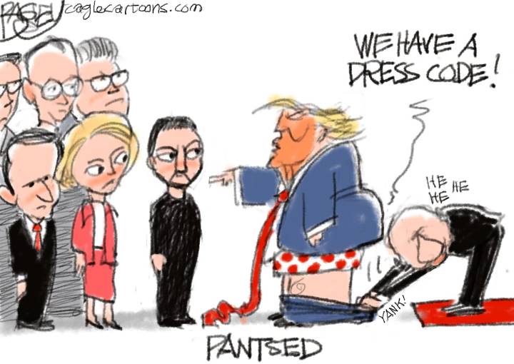 Check out Pat Bagley's latest cartoon: Presidential Pantsing