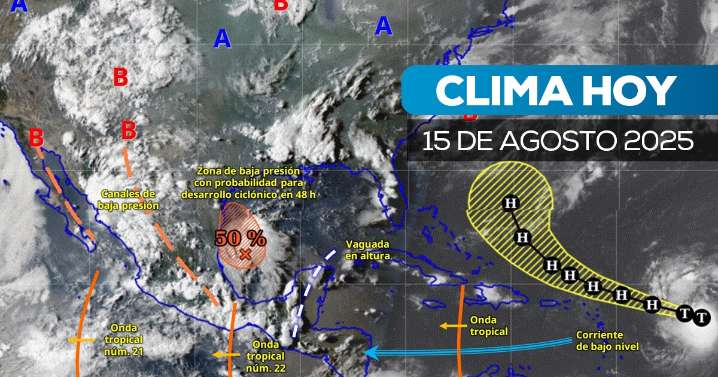 ¡Monzón mexicano y tormentas! Así estará el clima en México este 15 de agosto