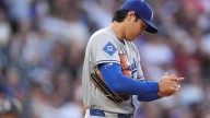 Ohtani gives up 5 runs, takes liner off knee in Dodgers' loss