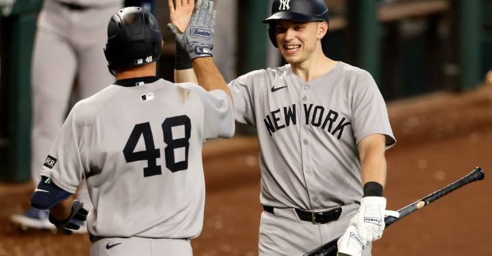 Yankees 3, Rangers 2: Goldschmidt, Bednar the heroes as Yanks snap five